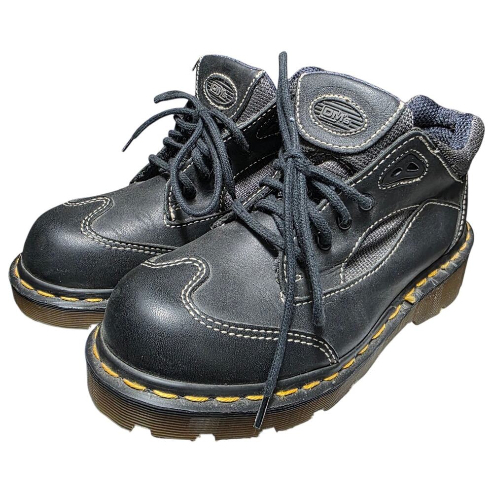 Dr Martens 9859 Made in England Black Leather Work Boots UK 4 US 6 Women